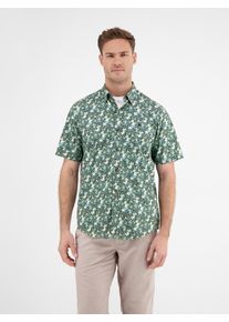 Lerros Herren Kurzarmhemd "Lerros Herren Halbarmhemd, floral bedruckt", grün, Gr. XXXL, 100% Baumwolle, Hemden