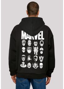 F4NT4STIC Herren Kapuzenpullover "Marvel Comics Superhelden Heads", schwarz, casual, Gr. XL, Obermaterial: 100% Baumwolle, Pullover, Print