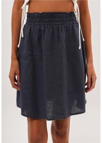 FRESHLIONS Damen Sommerrock "Belli", blau, Gr. S, 100% Leinen, Röcke, im klassischen Design