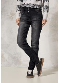 Cecil Damen Slim-fit-Jeans "Style Toronto", grau, casual, Gr. 25, unifarben, Denim/Jeans, Obermaterial: 67% Baumwolle, 31% Polyester, 2% Elasthan,