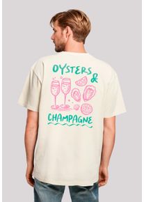 F4NT4STIC Herren T-Shirt "Oysters And Champagne", beige, casual, Gr. M, Obermaterial: 100% Baumwolle, Shirts, Premium Qualität
