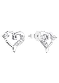Amor Damen Paar Ohrstecker "2023013", Silber 925 (Sterlingsilber), bunt, Silber 925 (Sterlingsilber), Ohrringe, mit Zirkonia (synth.)