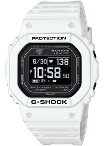 Casio G-SHOCK Smartwatch, weiß, Smartwatches, Solaruhr, Armbanduhr, Herrenuhr, Stoppfunktion,Herzfrequenzmesser