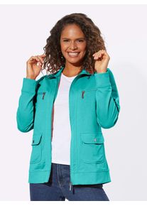 Casual Looks Damen Shirtjacke "Shirtjacke", blau, Gr. 42, unifarben, 100% Baumwolle, Shirts