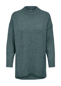 Only Damen Strickpullover "ONLSILJA L/S LOOSE PULLOVER EX KNT", grün, modisch, Gr. M, meliert, Strick, Obermaterial: 75% Polyacryl, 22% Polyester, 3%