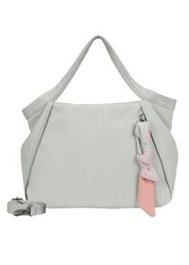 Damen Schultertasche "Slouchy", Fritzi aus Preussen, grau, Nylon, Taschen, mit Knotenanhänger