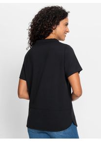 Inspirationen Damen Kurzarmshirt "Shirt", schwarz, Gr. 40, unifarben, 50% Modal, 44% Polyester, 6% Elasthan, Shirts