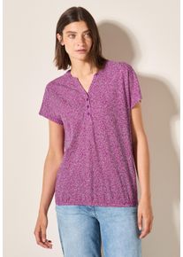 Cecil Damen T-Shirtanemone pink, casual, Gr. XL, bedruckt, Web, 100% Baumwolle, Shirts, aus reiner Baumwolle