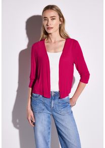 Street One Damen Cardigan, lila, casual, Gr. 46, unifarben, Stoff, 91% Viskose, 9% Elasthan, Strickjacken, mit 3/4 Ärmeln