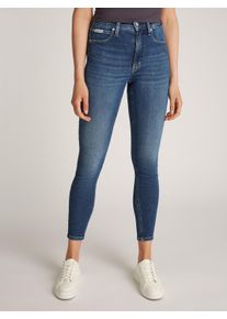 Damen Skinny-fit-Jeans "HIGH RISE SUPER SKINNY ANKLE", blau, feminin, Gr. 26, Calvin Klein Jeans, unifarben, Denim/Jeans, Obermaterial: 94%