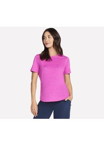 Skechers Damen Funktionsshirt "GODRI SWIFT TEE"vibrant mage, sportlich, Gr. M, Jersey, Obermaterial: 91% Polyester, 9% Elasthan, Shirts