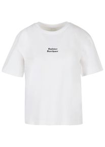 MISS TEE Herren T-Shirt "Miss Tee Damen Sunlover Starchaser Tee", weiß, casual, Gr. XS, unifarben, 100% Baumwolle, Shirts