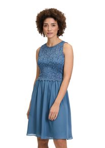 Vera Mont Damen Abendkleid "Vera Mont Abendkleid mit Spitze", blau, festlich, Gr. 36, Chiffon, Obermaterial: 100% Polyester. Futter: 100% Polyester.,