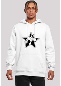F4NT4STIC Herren Sweatshirt "Looney Tunes Sylvester Cartoon Stern", weiß, casual, Gr. XL, Obermaterial: 65% Baumwolle, 35% Polyester, Sweatshirts,