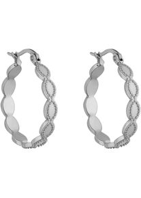 PURELEI Damen Paar Creolen "Schmuck Geschenk Koko Ohrringe, 22482-Earring-Koko", Edelstahl, silber, Edelstahl, Ohrringe