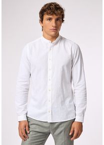 Roy Robson Herren Leinenhemd "Aus Leinen", weiß, Gr. XXL, unifarben, 70% Baumwolle, 30% Leinen, Hemden