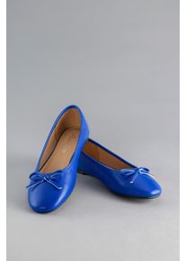 ANISTON SHOES Damen Ballerina, Gr. 36, blau, Lederimitat, Basic, Schuhe, Loafer, Slipper, Schlupfschuh - NEUE KOLLEKTION