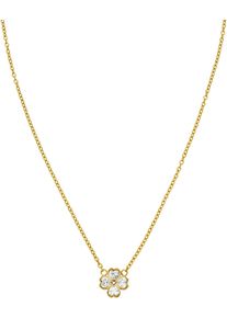 PURELEI Damen Kette mit Anhänger "Schmuck Geschenk Cuore Kleeblatt, 22421-Necklace-Cuore", Edelstahl, L: 45cm, gold, Edelstahl, Halsketten, mit