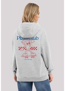 F4NT4STIC Damen Kapuzenpullover "Friday Pizza Club", grau, casual, Gr. L, Obermaterial: 80% Baumwolle, 20% Polyester, Pullover, Premium Qualität