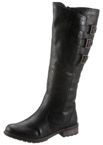 Remonte Damen Stiefel, Gr. 42, grau, Lederimitat, unifarben, elegant, Schuhe, mit Varioschaft