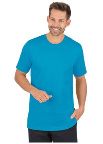 TRIGEMA Herren T-Shirt "TRIGEMA T-Shirt aus 100% Baumwolle", blau, Basic, Gr. L, 100% Baumwolle, Shirts