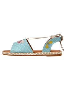 DOGO Damen Sandale "Hazel Les Papillons Damen Sandalen/ Sandaletten / Female", Gr. 37, blau, Lederimitat, Schuhe, Vegan