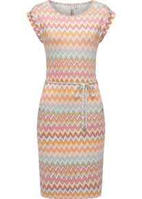 Ragwear Damen Sommerkleid "Taggien Print", weiß, casual, Gr. S, Material: 95% Viskose, 5% Elasthan, Kleider, Leichtes, bequemes Midikleid mit Muster