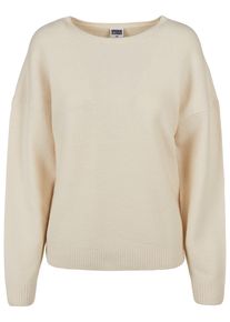Urban Classics Damen Sweater "Urban Classics Damen Ladies Chunky Fluffy Sweater", beige, Gr. XS, unifarben, 73% Polyacryl, 27% Polyester, Sweatshirts
