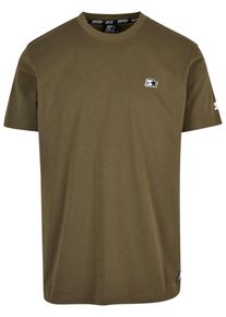 Herren Kurzarmshirt "Starter Black Label Herren Starter Essential Jersey", grün, casual, Gr. S, STARTER Black Label, unifarben, 100% Baumwolle, Shirts