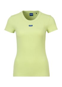 HUGO BLUE Damen T-Shirt "Easy Tee_B"bright grün 329, casual, Gr. XL, unifarben, Single Jersey, Obermaterial: 96% Baumwolle, 4% Elasthan, Shirts, mit