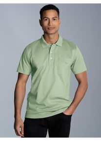 TRIGEMA Herren Poloshirt "TRIGEMA Poloshirt aus Single-Jersey", grün, Basic, Gr. M, 100% Baumwolle, Shirts