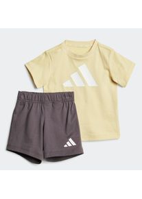 Kinder Trainingsanzug "I BL T-SET 160"powder gelb, weiß, sportlich, Gr. 68, adidas Sportswear, Obermaterial: 100% Baumwolle, Sportanzüge