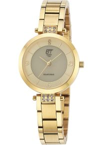 ETT Damen Solaruhr "Solar Drive", gold, Armbanduhren, Armbanduhr, Damenuhr, Edelstahlarmband