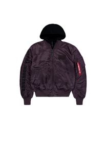 Herren Bomberjacke "Alpha Industries Men - Bomber Jackets", lila, Gr. S, Alpha Industries, Obermaterial: 100% Nylon, Futter: 100% Nylon, Kapuze: 75%