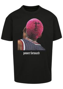 Herren Kurzarmshirt "Upscale by Mister Tee Herren Power Forward Oversize Tee", schwarz, casual, Gr. S, UPSCALE BY MISTER TEE, unifarben, 100%