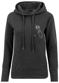 MisterTee Damen Kapuzenpullover "MisterTee Herren Ladies Only Love Hoody", grau, casual, Gr. L, unifarben, 60% Baumwolle, 40% Polyester, Pullover