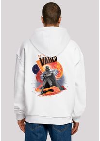 F4NT4STIC Herren Kapuzenpullover "Star Wars Darth Vader Swirling Fury Vintage", weiß, casual, Gr. L, Obermaterial: 100% Baumwolle, Pullover, Print