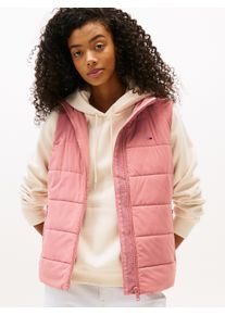 Tommy Jeans Damen Steppweste "TJW LW PADDED VEST"tahiti berry, casual, Gr. S, unifarben, Web, Steppware, Obermaterial: 100% Polyester, Westen