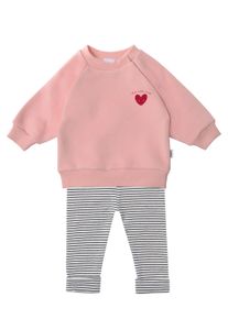 Liliput Kinder Sweatanzug "Herz", rosa, Gr. 74, bedruckt, 80% Baumwolle, 20% Polyester, Sportanzüge, mit niedlichem Herz-Print