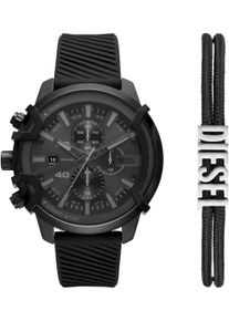 Diesel Herren Chronograph "GRIFFED", schwarz, Armbanduhren, Armbanduhr, Herrenuhr, Silikonarmband, ideal auch als Geschenk