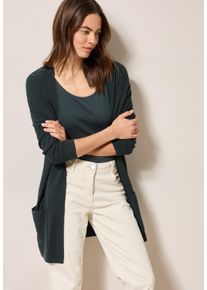 Cecil Damen Cardiganslate khaki, casual, Gr. M, unifarben, Strick, Obermaterial: 50% Baumwolle, 50% Polyacryl, Strickjacken, mit Taschen