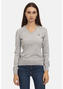 Damen Strickpullover "Verty", grau, casual, Gr. XXL, SIR RAYMOND TAILOR, unifarben, 100% Polyacryl, Pullover, mit klassischem V-Ausschnitt