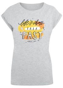 ABSOLUTE CULT Herren T-Shirt "ABSOLUTE CULT Ladies Gilmore Girls - Life's Short T-Shirt", grau, casual, Gr. XS, bedruckt, 100% Baumwolle, Shirts