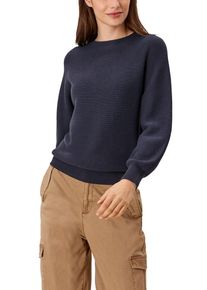 s.Oliver Damen Rundhalspullover, blau, klassisch, Gr. 34, unifarben, Strick, Obermaterial: 60% Viskose, 20% Baumwolle, 20% Polyamid, Pullover, in