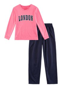 Petite Fleur Kinder Pyjama, Gr. 122, bunt, Jersey, Obermaterial: 100% Baumwolle, unifarben, Basic, Homewear-Sets, Schlafanzug mit Oversize-shirt