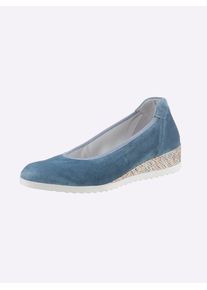 Casual Looks Damen Ballerina, Gr. 40, blau, Veloursleder, sportlich, Schuhe