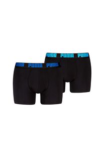 Puma Herren Boxershorts "Puma MEN EVERYDAY BASIC BOXERS 2P", Gr. XL, blau, Single Jersey, Obermaterial: 95% Baumwolle, 5% Elasthan, Unterhosen, mit