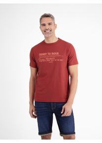 Lerros Herren T-Shirt "Lerros T-Shirt in Strukturqualität"earth rot, Gr. M, 100% Baumwolle, Shirts