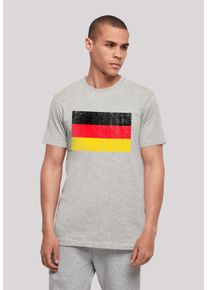 F4NT4STIC Herren T-Shirt "Deutschland Flagge Germany distressed", grau, casual, Gr. XS, Obermaterial: 100% Baumwolle, Shirts, Print