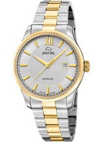 Jaguar Herren Quarzuhr "Essentia"silberfarben, goldfarben, grau, Armbanduhren, Armbanduhr, Herrenuhr, Swiss Made, Edelstahlarmband, analog, Datum